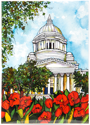 Capitol in Red