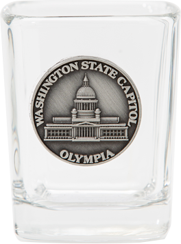 Square Shot Glass w/ Medallion