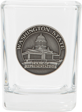 Square Shot Glass w/ Medallion