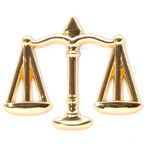 Scales of Justice Pin