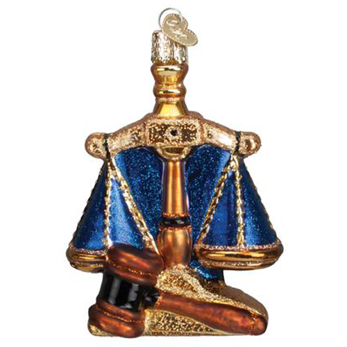 Scales of Justice Ornament