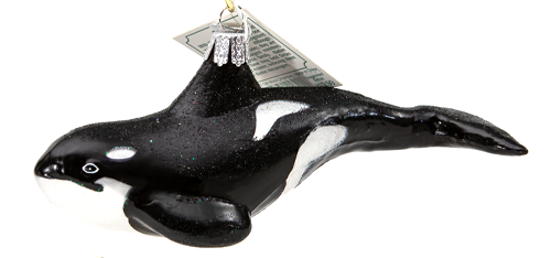 Orca Glass Ornament